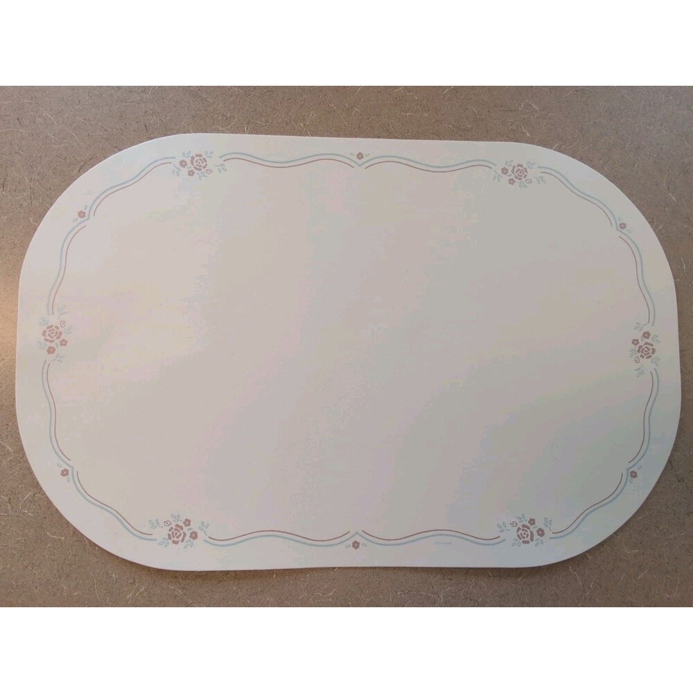 Vtg 5 Corelle Corning English Breakfast Placemats Vinyl/Foam Reversible RARE!